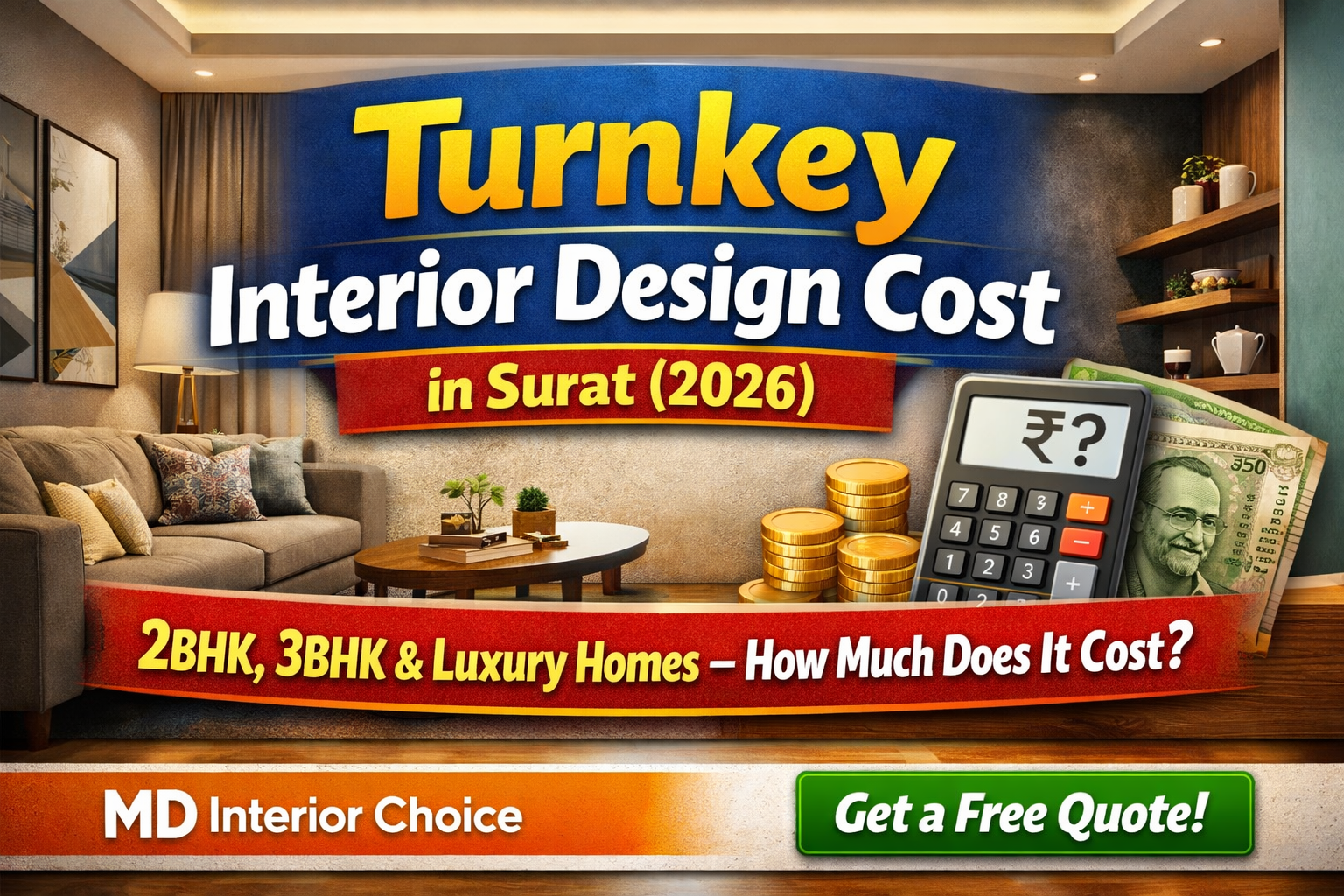 The Complete Guide to Turnkey Interior Design Cost in Surat (2026)